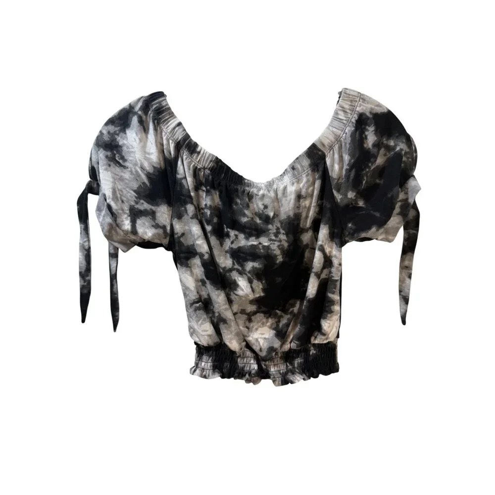 Derek‎ Heart Womens Tie-Dye Off-Shoulder Top S
